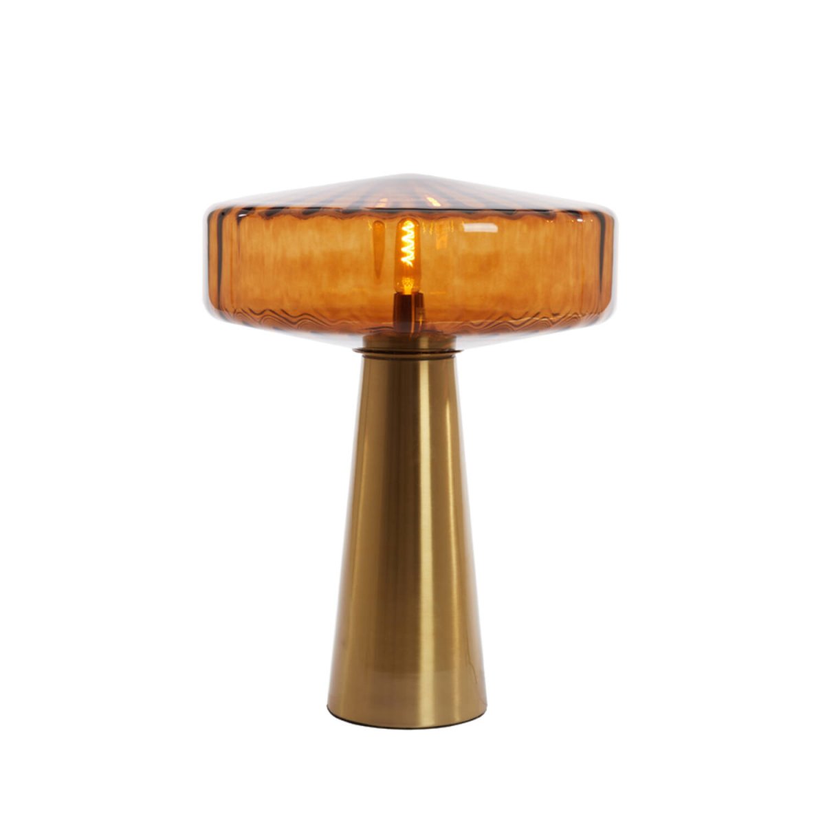 Pleat 53cm Or/marron lampe de table De Light & Living - 