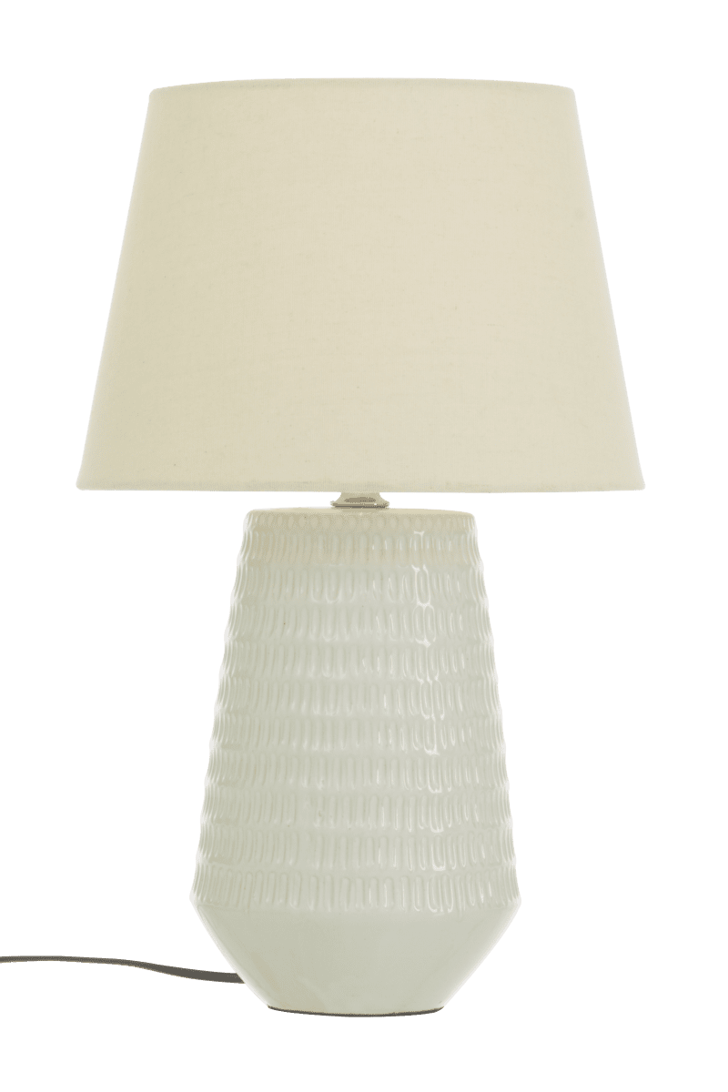 Mona 45cm Blanc lampe de table De Aneta Lighting - Elle trouve parfaitement sa place sur une table d'appoint, un bureau ou une table de chevet et crée une ambiance calme et harmonieuse dans la pièce.