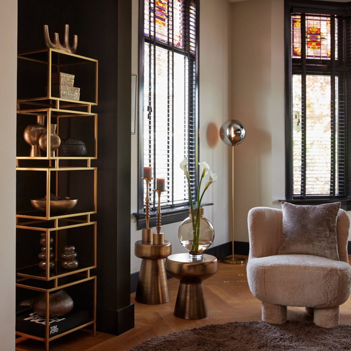 Medina Or/fumée lampadaire De Light & Living - 