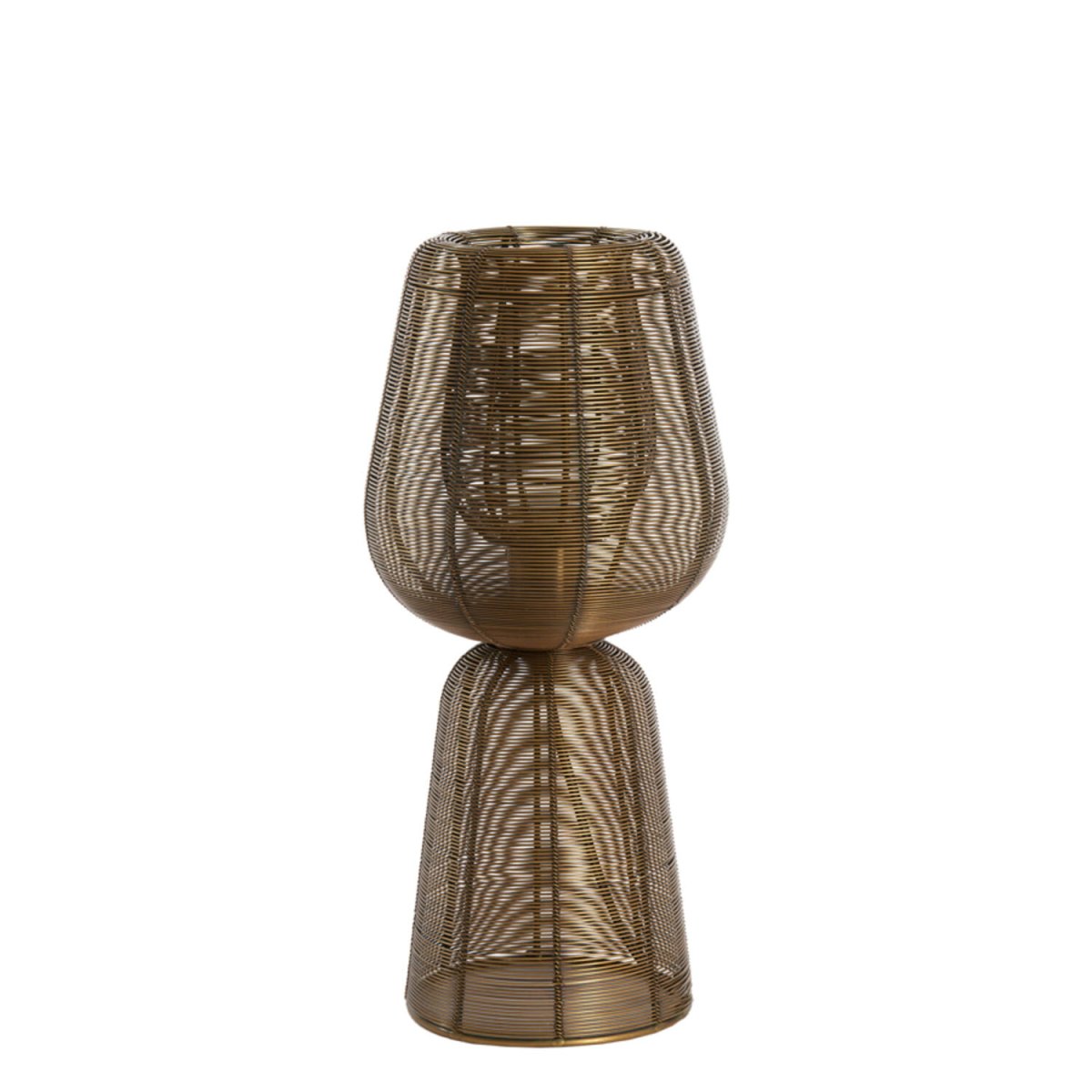 Aboso 42cm Bronze lampe de table De Light & Living - Sa forme unique cr&eacute;e une ambiance moderne et &eacute;l&eacute;gante, parfaite pour les int&eacute;rieurs industriels comme rustiques.