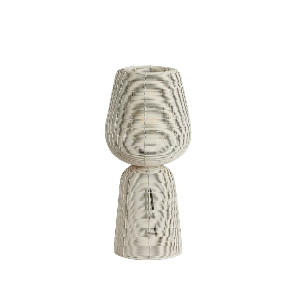 Aboso 42cm Blanc crémeux lampe de table De Light & Living - Sa forme unique cr&eacute;e une ambiance moderne et &eacute;l&eacute;gante et s'int&egrave;gre parfaitement &agrave; tout int&eacute;rieur de style industriel ou scandinave.