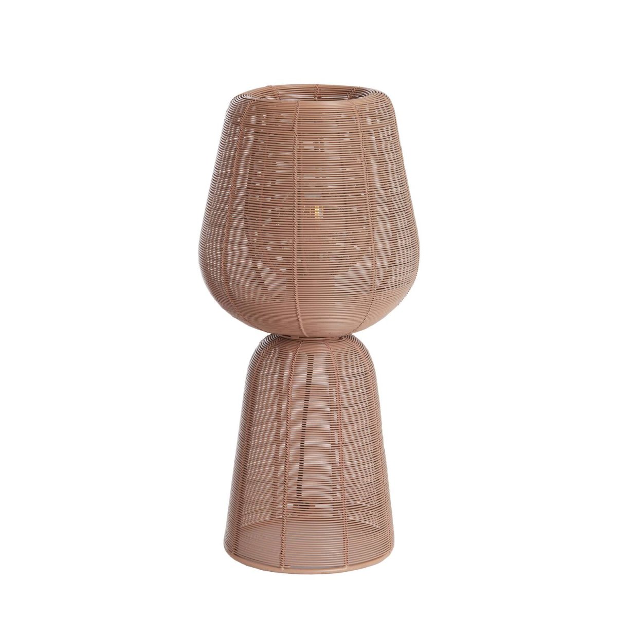 Aboso 42cm Rose lampe de table De Light & Living - Sa forme unique crée une ambiance moderne et élégante, parfaite pour les intérieurs industriels et scandinaves.