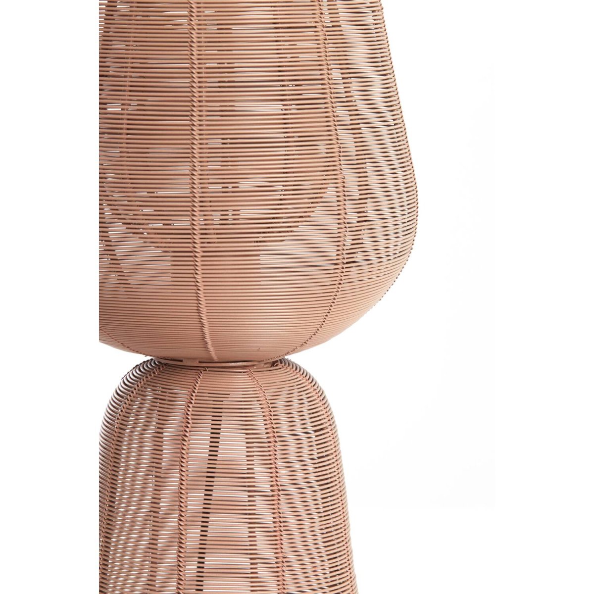 Aboso 42cm Rose lampe de table De Light & Living - Sa forme unique crée une ambiance moderne et élégante, parfaite pour les intérieurs industriels et scandinaves.