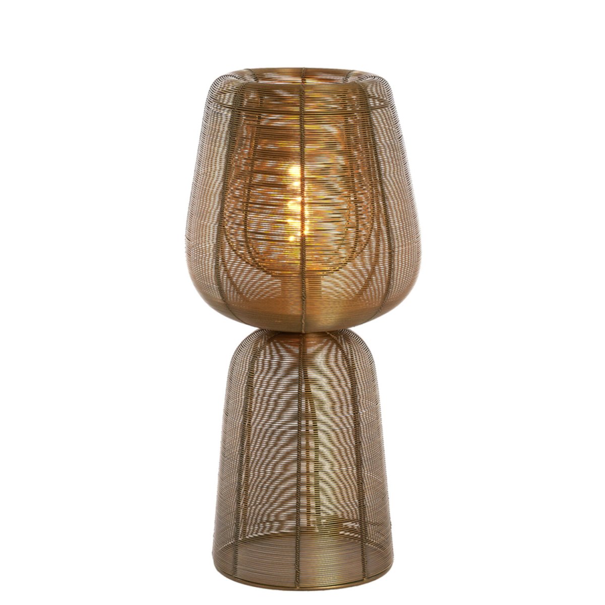 Aboso 54cm Bronze lampe de table De Light & Living - Sa forme unique crée une ambiance moderne et élégante et s'intègre parfaitement à tout intérieur de style industriel ou scandinave.