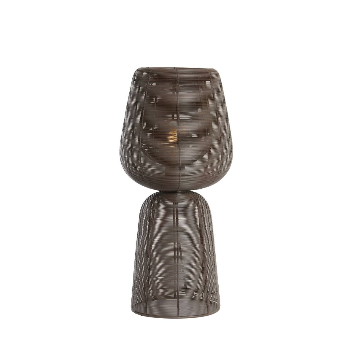 Aboso 54cm Brun lampe de table De Light & Living - Sa forme unique crée une ambiance moderne et élégante et s'intègre parfaitement à tout intérieur de style industriel ou scandinave.