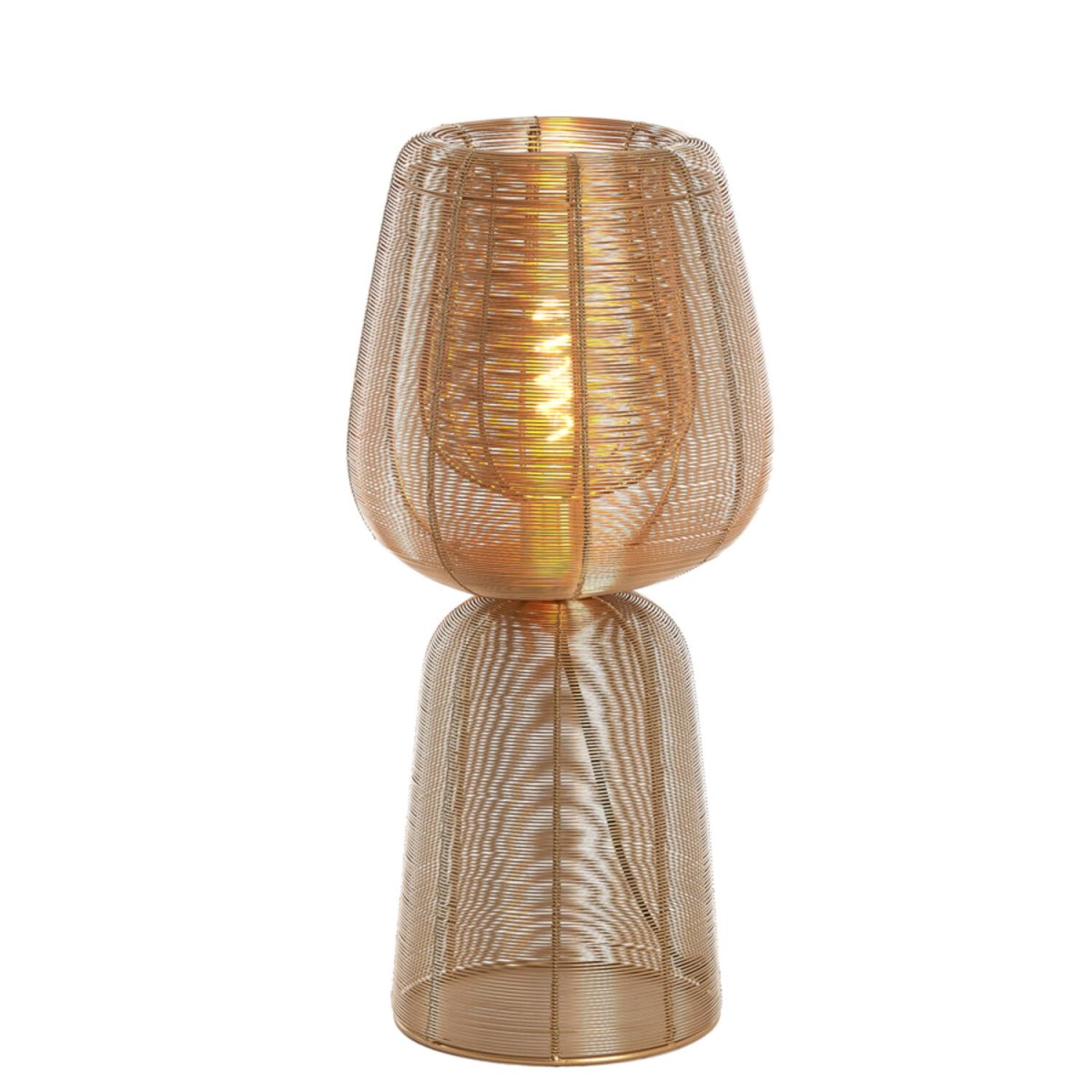 Aboso 54cm Or lampe de table De Light & Living - Sa forme unique crée une ambiance moderne et élégante et s'intègre parfaitement à tout intérieur de style industriel ou scandinave.