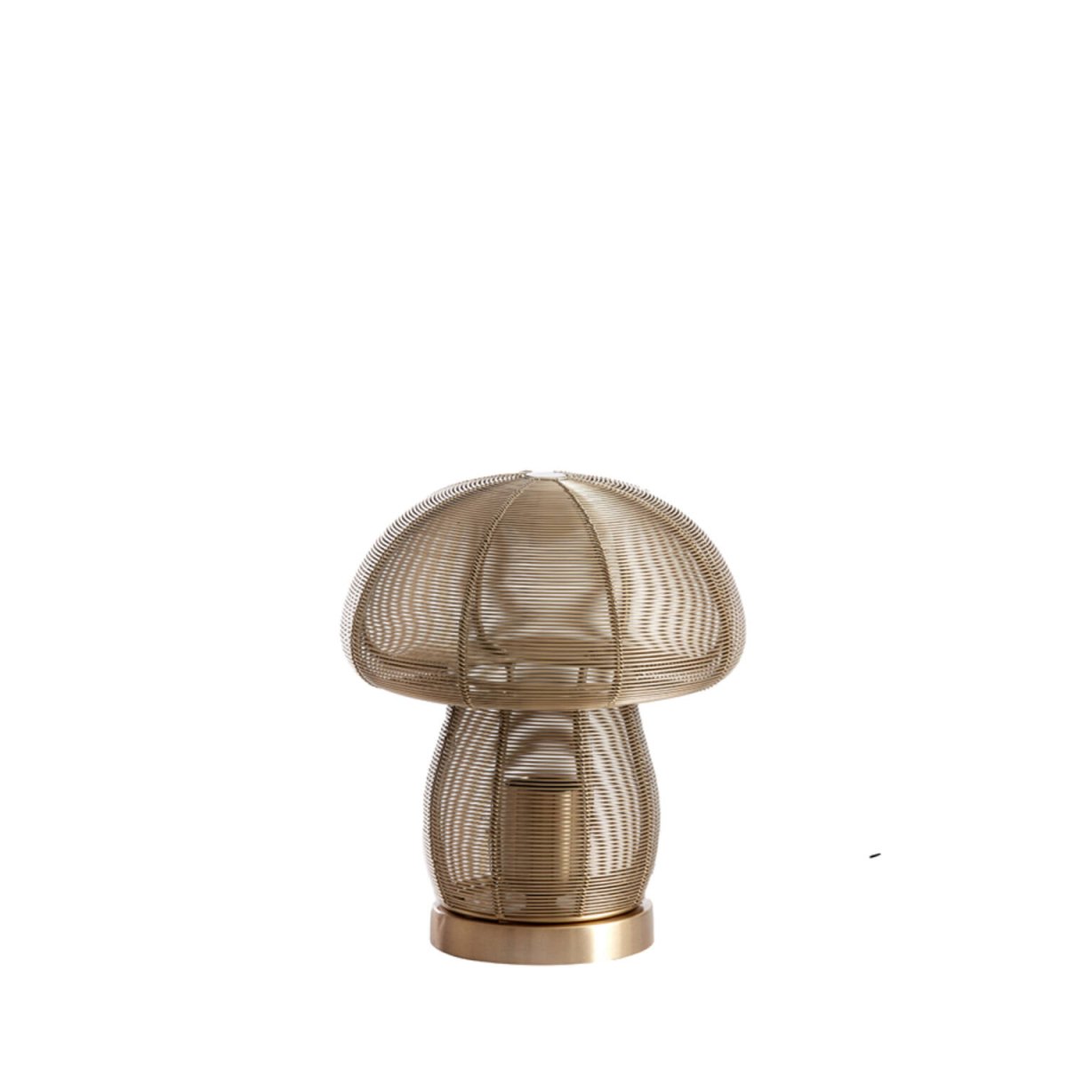 Mushroom 24cm Or lampe de table De Light & Living - Sa forme de champignon lui confère une touche unique et stylée, ajoutant une note de luxe et de fantaisie à la pièce.