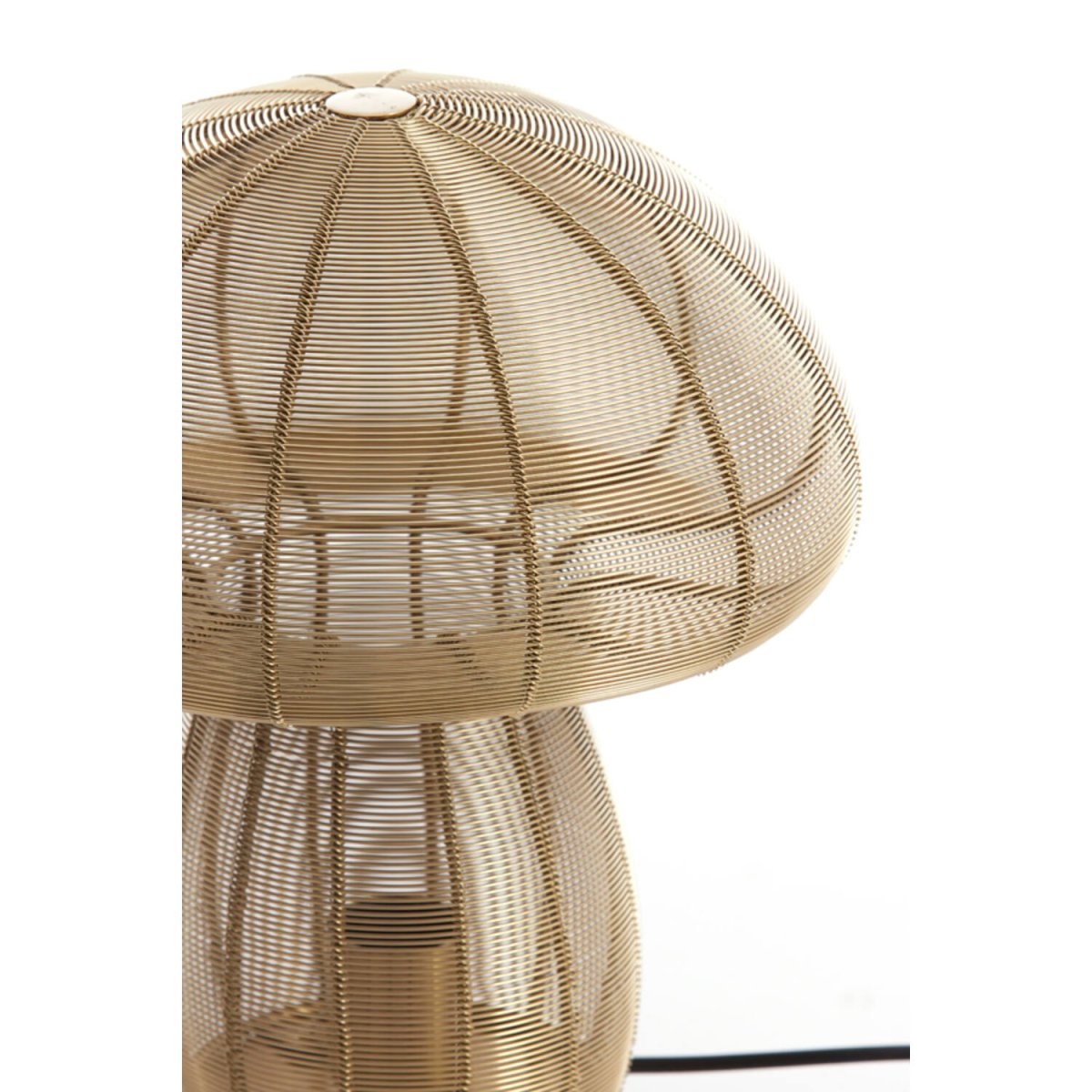 Mushroom 24cm Or lampe de table De Light & Living - Sa forme de champignon lui confère une touche unique et stylée, ajoutant une note de luxe et de fantaisie à la pièce.