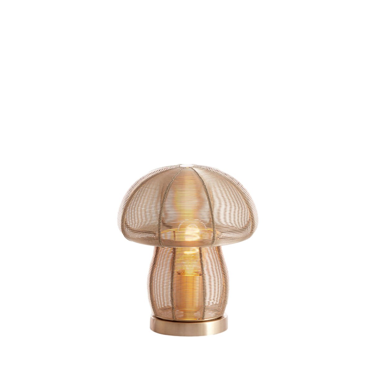 Mushroom 24cm Or lampe de table De Light & Living - Sa forme de champignon lui confère une touche unique et stylée, ajoutant une note de luxe et de fantaisie à la pièce.