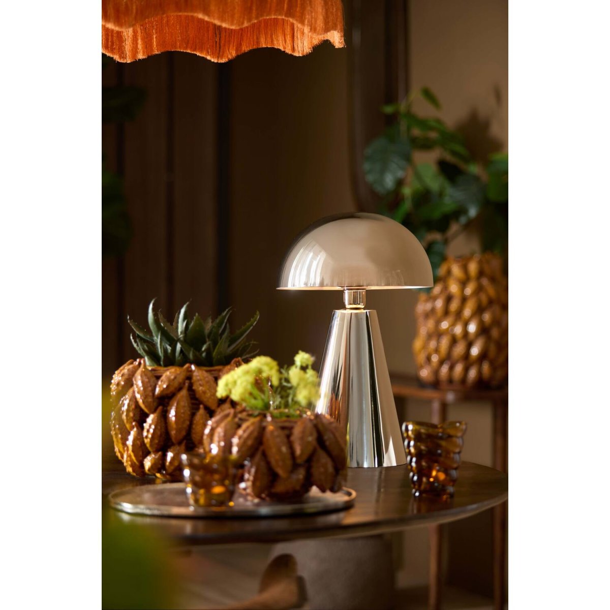 Surrina 40cm Nickel lampe de table De Light & Living - 