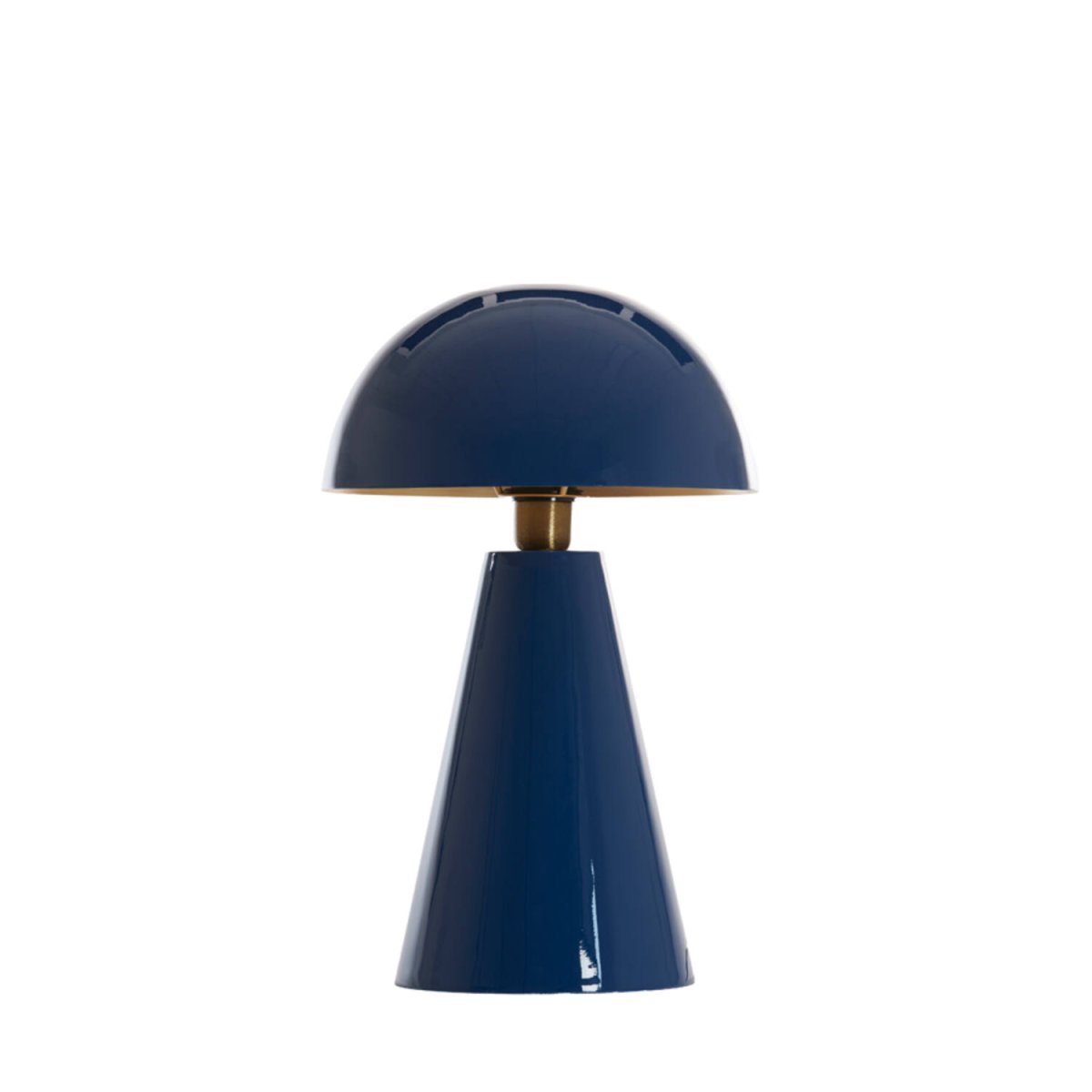 Surrina 50cm Bleu lampe de table De Light & Living - Surrina est une élégante lampe de table en métal noir brillant ornée de détails raffinés en laiton.