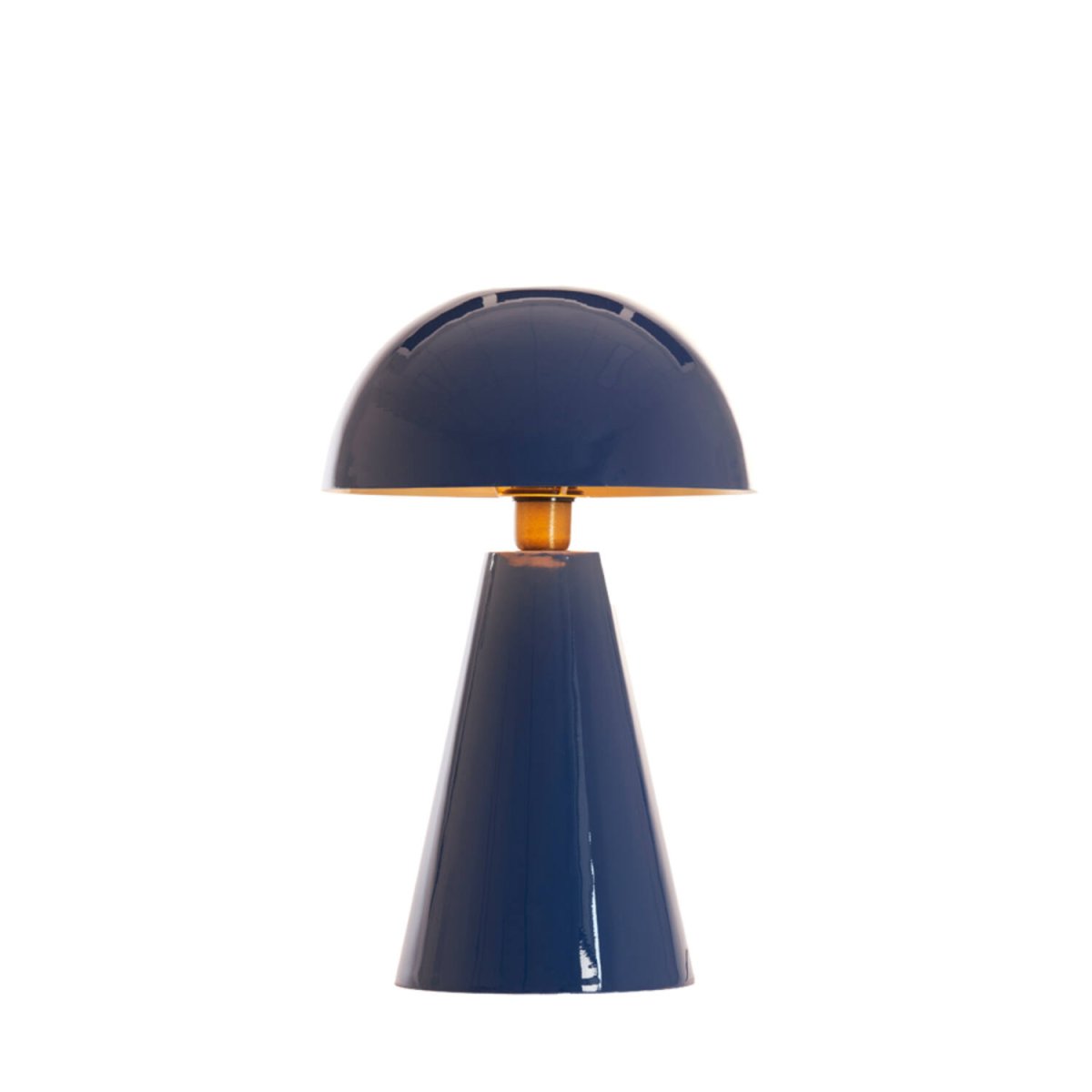 Surrina 50cm Bleu lampe de table De Light & Living - Surrina est une élégante lampe de table en métal noir brillant ornée de détails raffinés en laiton.