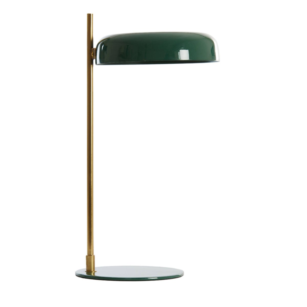 Maleka 47cm Vert foncé lampe de table De Light & Living - Maleka est une lampe de table &eacute;l&eacute;gante dot&eacute;e d'un abat-jour vert fonc&eacute; brillant et d'une structure dor&eacute;e.