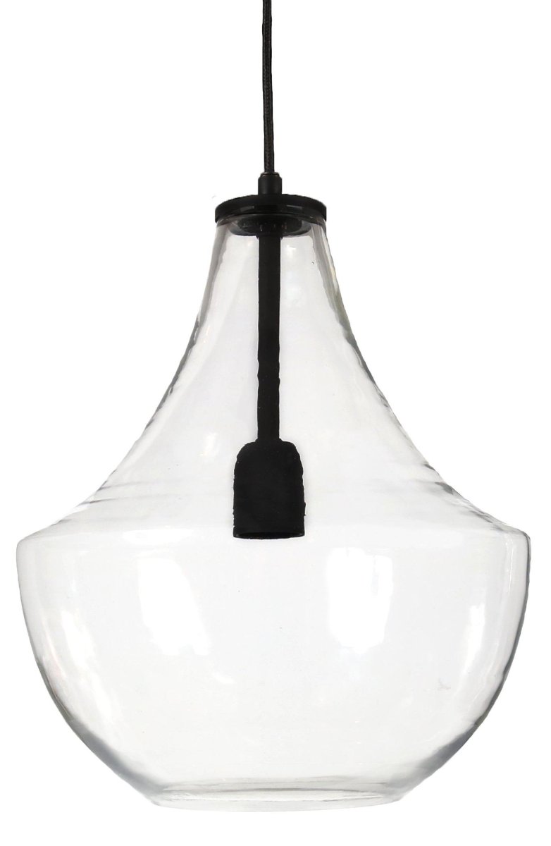 Hamilton Ø30 Transparent suspension De PR Home - C&acirc;ble textile noir de 1,5 m de long avec coupelle de plafond pour suspension par crochet.