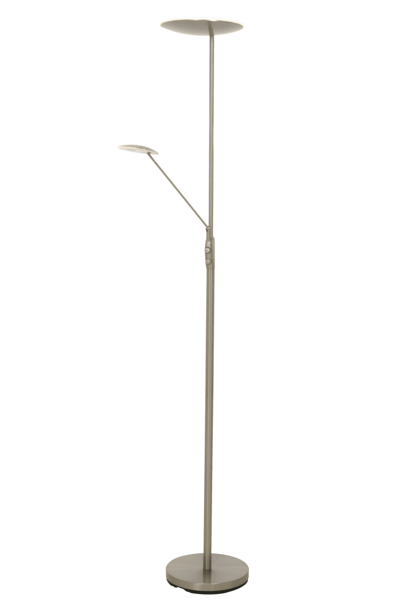 Cadiz Acier lampadaire De Aneta Lighting - et c'est parti avec deux&aring; Variateurs sur la lumi&egrave;re, un pour r&eacute;gler la lumi&egrave;re en haut et un pour le bras de verrouillage, qui peut &eacute;galement &ecirc;tre r&eacute;gl&eacute;.