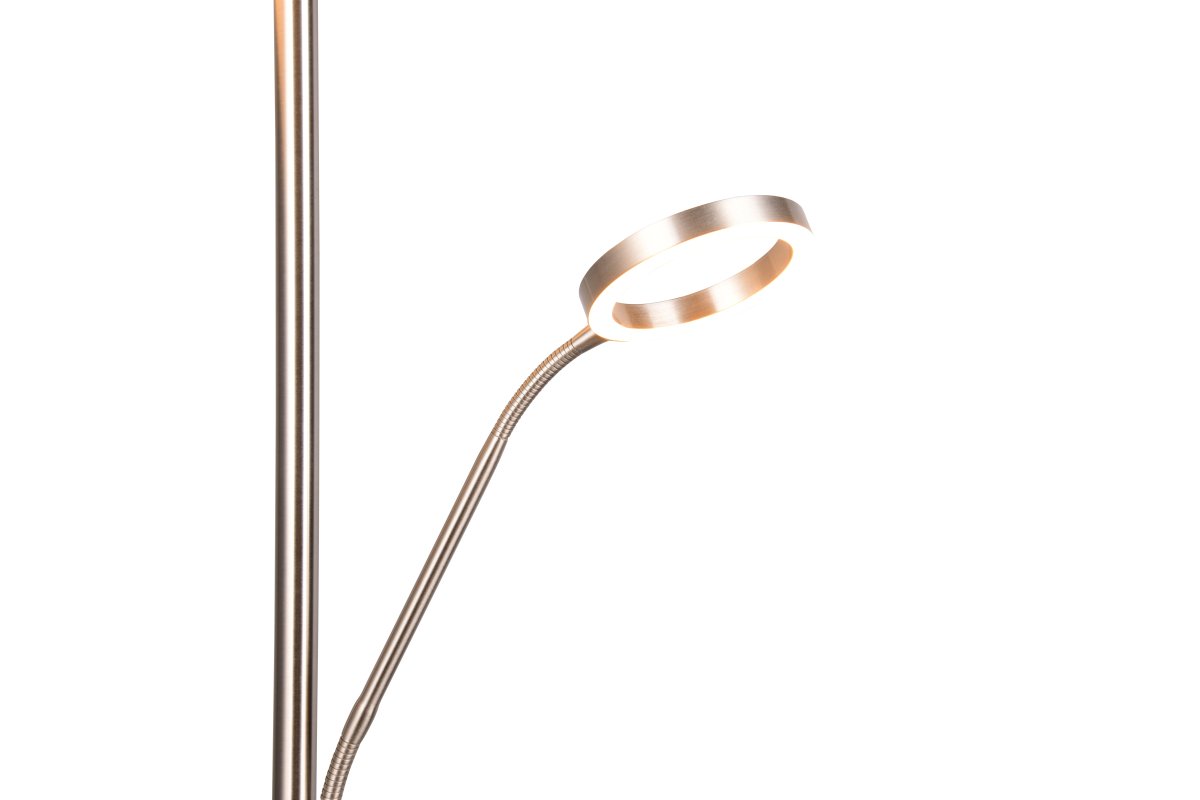 Willis Acier brossé lampadaire De Trio Lighting - 