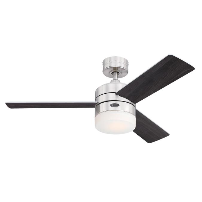 Alta Vista Ø105 Chrome De Westinghouse - Le ventilateur de plafond Alta Vista offre un style moderne et des performances écoénergétiques avec un diamètre de 105 cm.