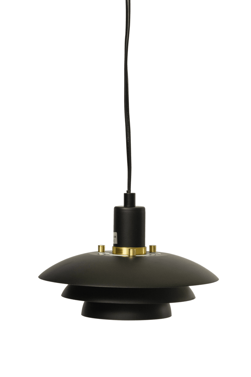Epsilon Ø20 Noir lampe de fenêtre De Aneta Lighting - EPSILON est un mod&egrave;le classique, d&eacute;sormais disponible en pendule avant en m&eacute;tal laqu&eacute; noir.