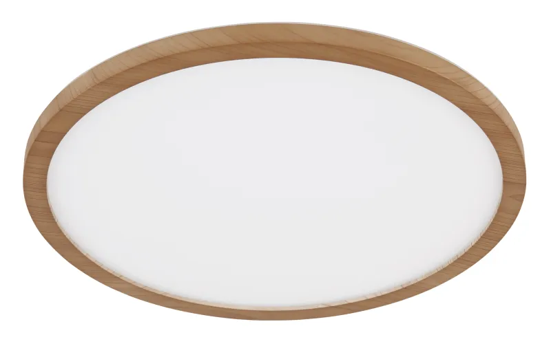 Sapana Ø42 Bois lampe de salle de bain De Globo Lighting - Lampan &auml;r tillverkad av tr&auml;inspirerad och vit plast, vilket ger ett mjukt och bl&auml;ndfritt ljus.
