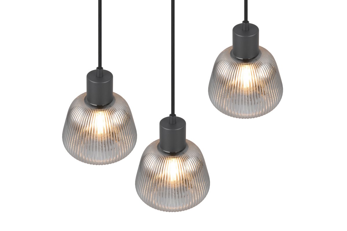 Tarifa Ø37 Gris fumé suspension De Trio Lighting - 