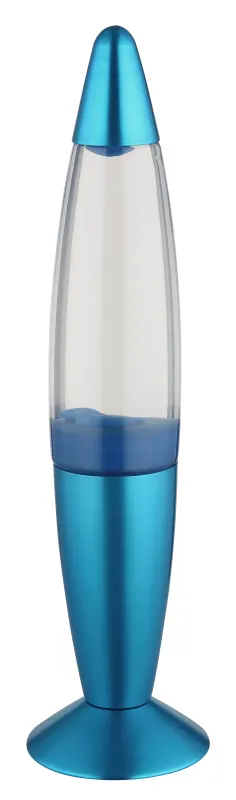 Etna Bleu lampe pour enfant De Globo Lighting - Etna &auml;r en fascinerande lavalampa med klar v&auml;tska och bl&aring;tt vax som sm&auml;lter l&aring;ngsamt och skapar hypnotiska ljuseffekter.