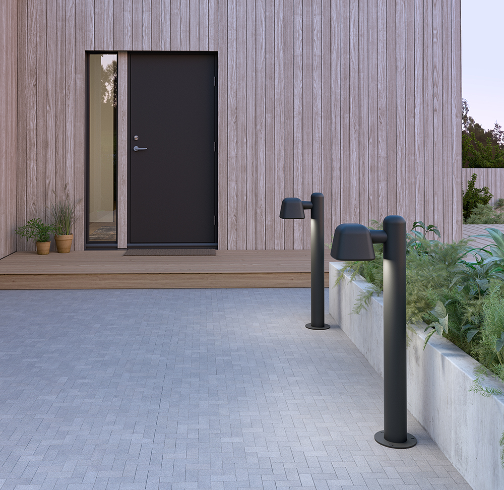 Boo 90cm Noir bornes De Belid - Avec douille E27, qui permet de choisir une source lumineuse &eacute;conome en &eacute;nergie pour une longue dur&eacute;e de combustion avec une faible consommation.