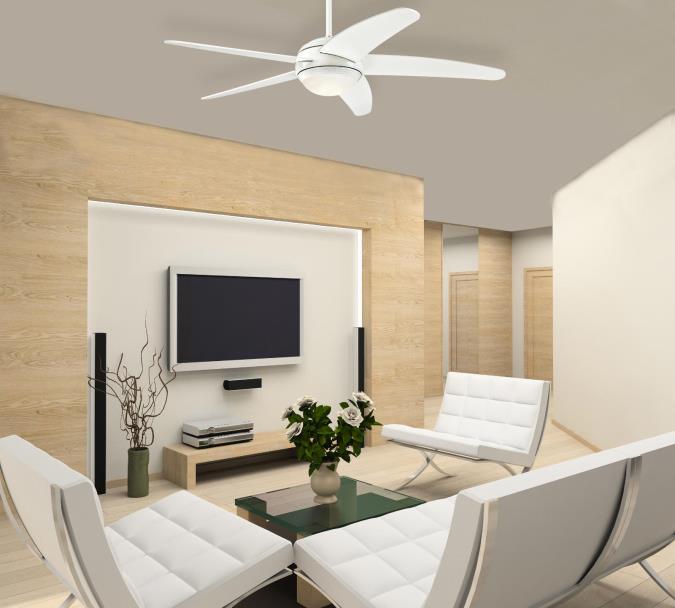 Bendan Ø132 Blanc De Westinghouse - Grâce à la télécommande incluse, vous pouvez contrôler facilement les fonctions du ventilateur et de l'éclairage, notamment trois vitesses et un variateur.