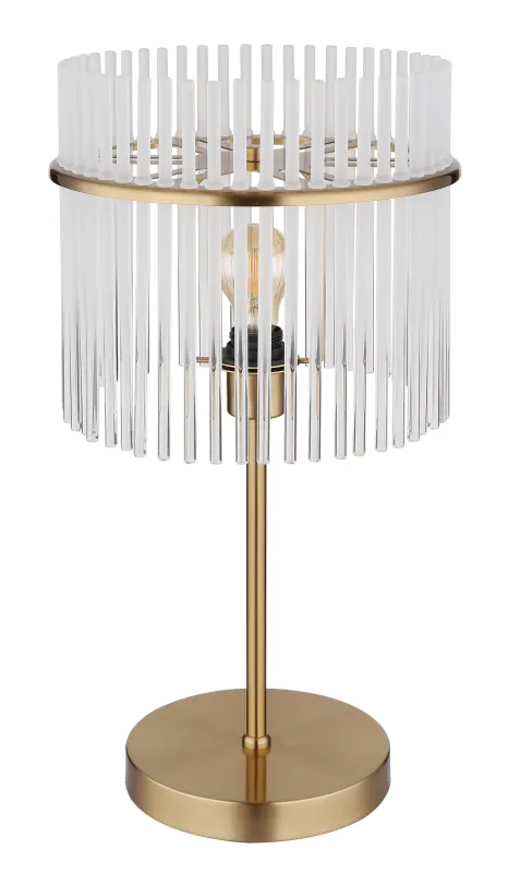Gorley 55cm Or lampe de table De Globo Lighting - Med sitt genomt&auml;nkta utf&ouml;rande och h&ouml;gkvalitativa material sm&auml;lter Gorley harmoniskt in i moderna inredningsstilar och ger varje rum en stilfull touch.