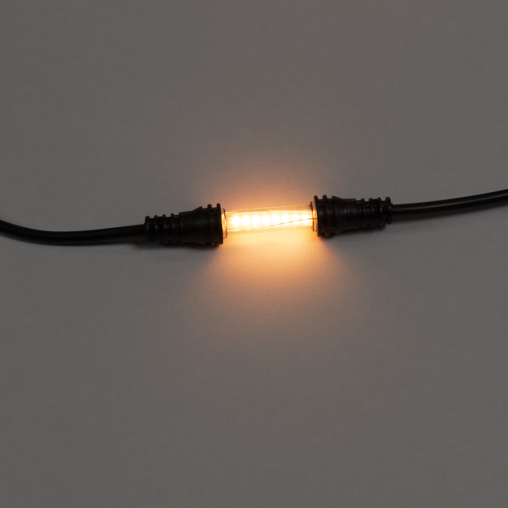 Kit De Démarrage Guirlande Lumineuse Amber 6m Noir De Konstsmide - La livraison comprend un c&acirc;ble de connexion de 10,8 m de long et un transformateur (15 W).