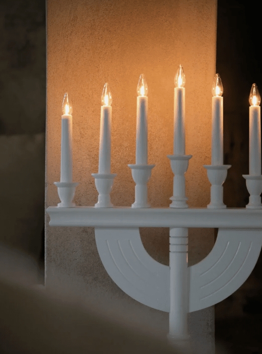 Torpa Blanc De Markslöjd - Bougeoir d&eacute;coratif de l'Avent blanc en bois.