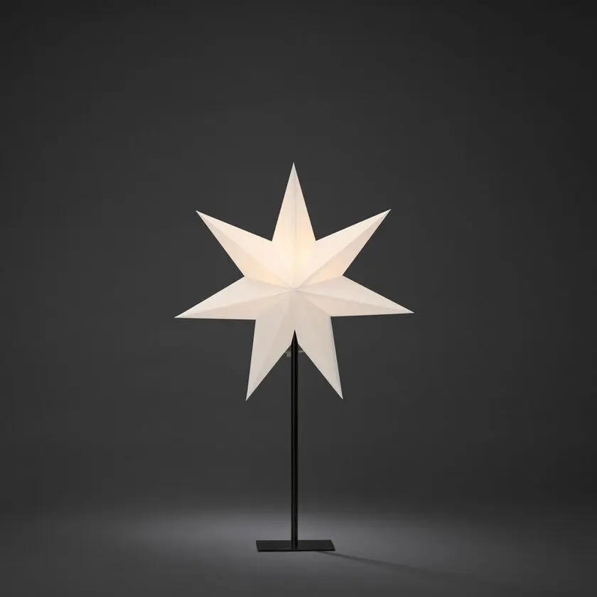 Étoile En Papier Ø40 Blanc De Konstsmide - Cr&eacute;ez une atmosph&egrave;re de No&euml;l chaleureuse et accueillante avec cette belle &eacute;toile en papier sur la base.