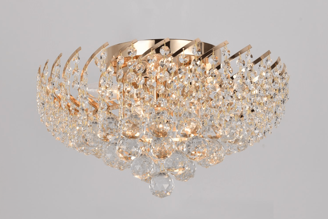 Leonore Ø40 Or cristal De Norrsken Design - L'élégant cadre doré complète le cristal étincelant et transmet un sentiment de luxe et de classe.