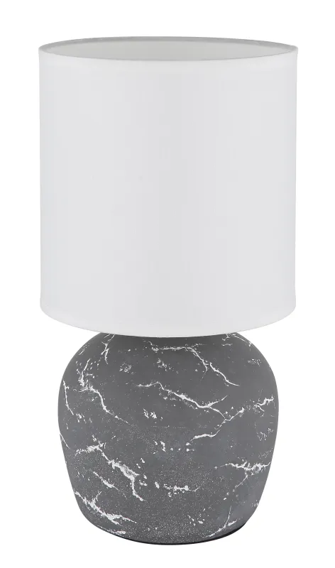 Marble 30cm Gris lampe de table De Globo Lighting - Marble &auml;r b&aring;de en funktionell belysning och en stilfull inredningsdetalj som ger ditt hem en elegant touch.