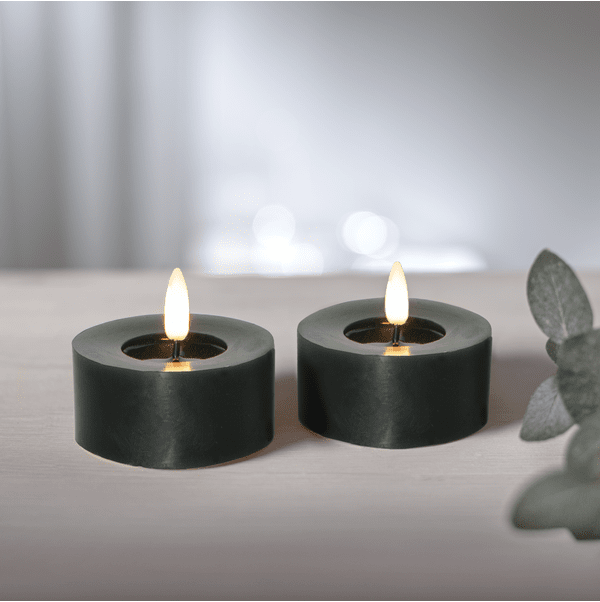 LED Bougie Chauffe-Plat Flamme Flow Vert De Star Trading - En mode minuterie, les lumi&egrave;res seront allum&eacute;es pendant 6 heures et &eacute;teintes pendant 18 heures (de mani&egrave;re r&eacute;p&eacute;t&eacute;e).