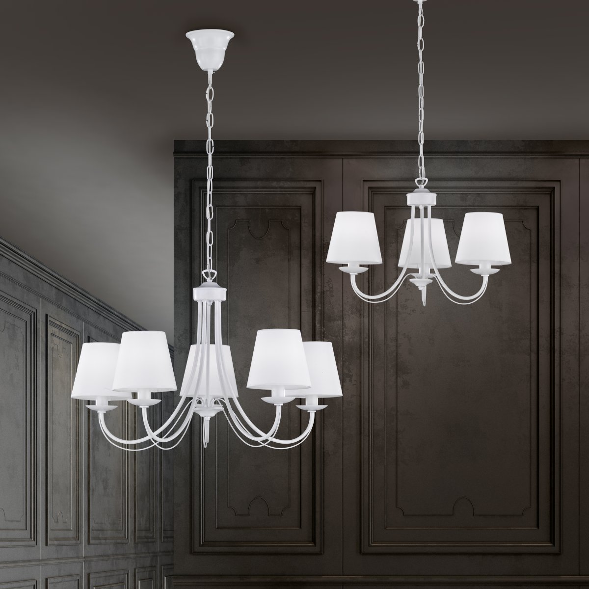 Cortez Ø52 Blanc suspension De Trio Lighting - 