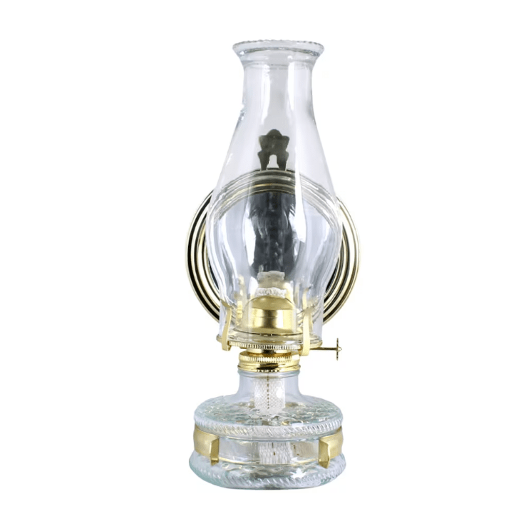 Kerosene wall lamp with mirror Transparent De Strömshaga - Utilisez toujours l'huile à lampe inodore de Strömshaga (numéro d'article 100001) pour cette lampe à huile, disponible séparément.