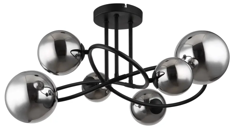 Riha 62cm Couleur fumée plafonnier De Globo Lighting - Uppt&auml;ck Riha &ndash; en imponerande plafond som skapar en elegant atmosf&auml;r i ditt hem.