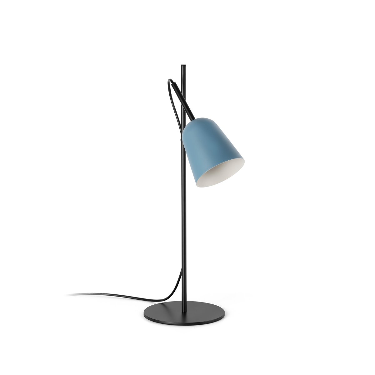 Studio 55cm Bleu lampe de bureau De Faro Barcelona - Son attache-c&acirc;ble d&eacute;corative en forme de branche lui conf&egrave;re une touche unique et pleine de caract&egrave;re.