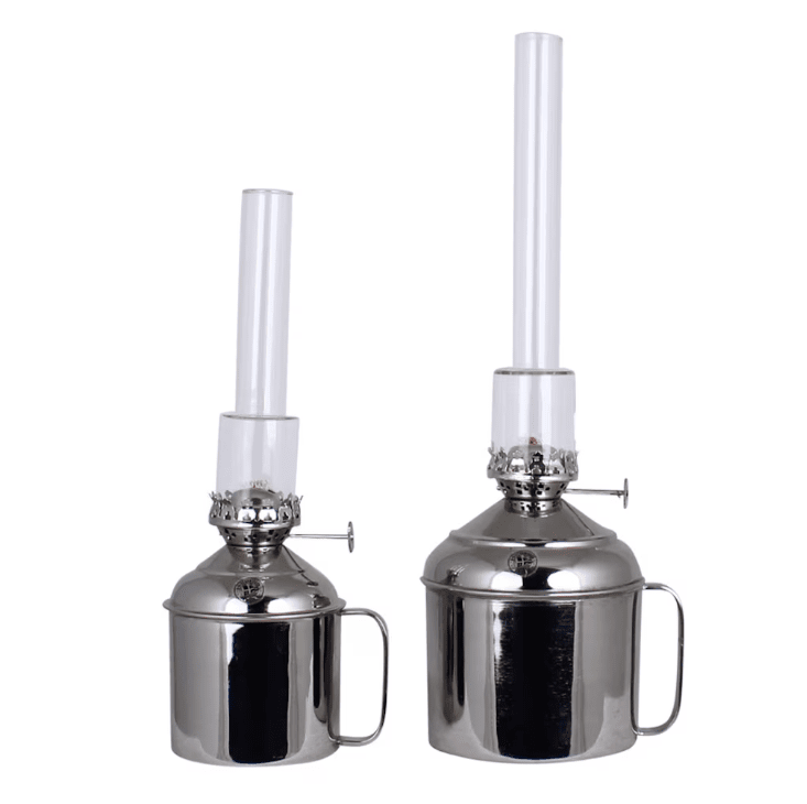 Kerosene lamp linné big Argent De Strömshaga - Convient &agrave; la m&egrave;che num&eacute;ro de pi&egrave;ce 116210 et au tube de br&ucirc;leur num&eacute;ro de pi&egrave;ce 121810G.