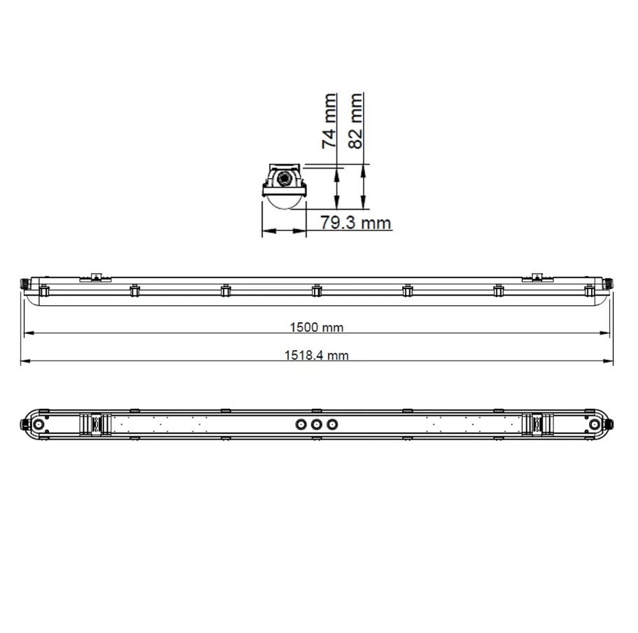 Sixtyfivey 4000K 150cm Gris De Designlight - Le Sixtyfivey offre flexibilit&eacute; et simplicit&eacute; d'utilisation gr&acirc;ce &agrave; des fonctionnalit&eacute;s telles que : un raccordement traversant avec bornier rapide 5 p&ocirc;les pour un c&acirc;blage ais&eacute; ; des colliers en acier inoxydable pour une fixation s&ucirc;re et permanente ; la visserie de montage pour les c&acirc;bles incluse ; et une puissance r&eacute;glable par commutateur DIP pour un ajustement optimal de la lumi&egrave;re.