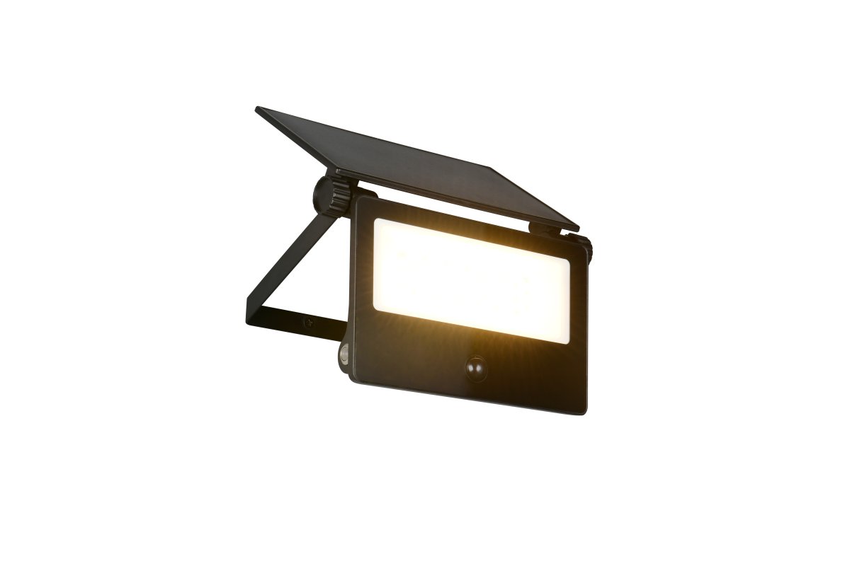 Moura 20cm Noir lampe d’extérieur De Trio Lighting - Equipée d'un détecteur de mouvement et d'une fonction tactile pratique pour allumer et éteindre, la lumière s'active lorsque vous en avez besoin.
