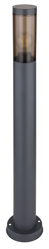 Boston 80cm Anthracite bornes De Globo Lighting - Tillverkad i rostfritt st&aring;l med en r&ouml;kf&auml;rgad plastsk&auml;rm ger den ett mjukt och behagligt ljus.