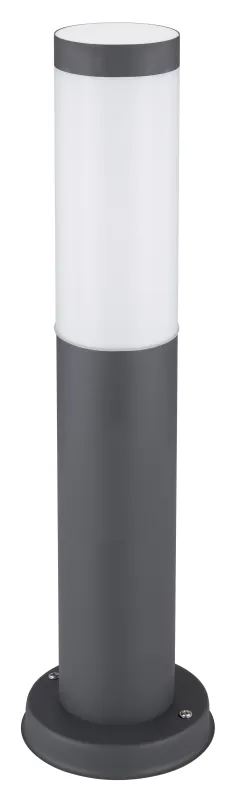 Boston 45cm Anthracite bornes De Globo Lighting - Tillverkad i rostfritt st&aring;l med en opalvit plastsk&auml;rm ger den ett mjukt och behagligt ljus.