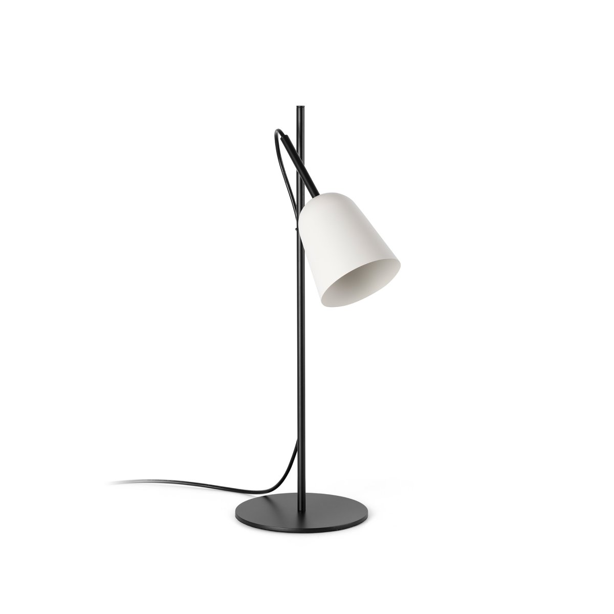 Studio 55cm Blanc lampe de bureau De Faro Barcelona - Son serre-c&acirc;ble d&eacute;coratif en forme de branche lui conf&egrave;re une touche unique et de caract&egrave;re.
