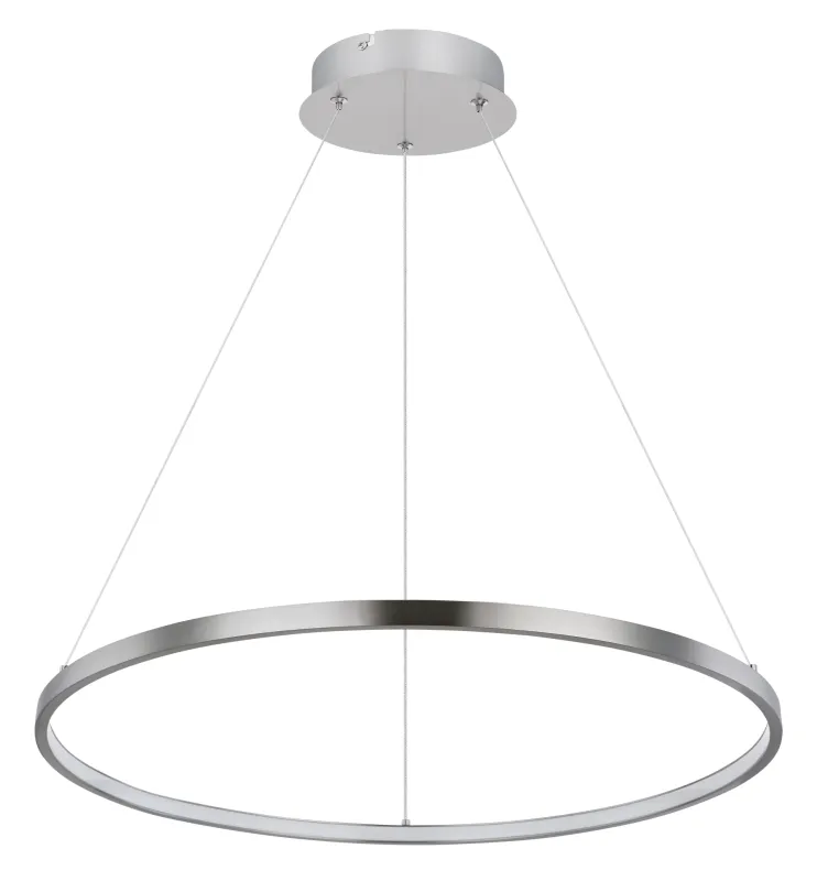 Ralph Ø60 Nickel suspension De Globo Lighting - Den moderna, runda takpendeln Ralph i matt nickel &auml;r en stilren blickf&aring;ngare i ditt hem.