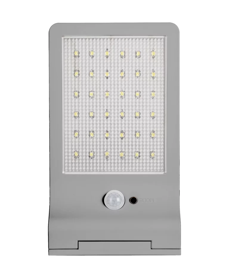 DoorLED Sensor Argent lampe solaire De Ledvance - Avec une couleur de lumi&egrave;re blanche neutre de 4000K, il fournit un &eacute;clairage clair et agr&eacute;able dans les entr&eacute;es, les garages ou les all&eacute;es de jardin.
