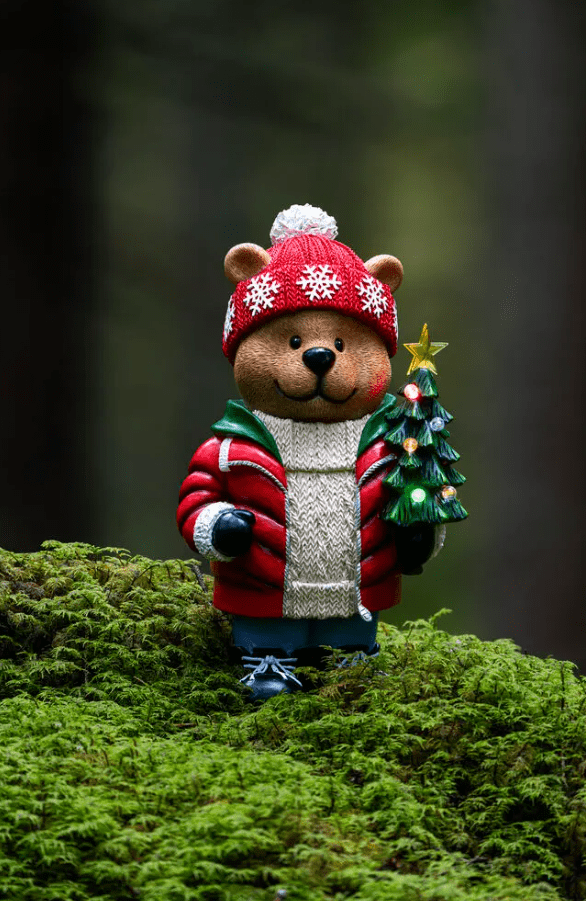 Petit Ours En Peluche 38cm Multicolore De Konstsmide - R&eacute;pandez l'esprit de No&euml;l dans votre maison avec cet adorable ours en peluche en v&ecirc;tements d'hiver !