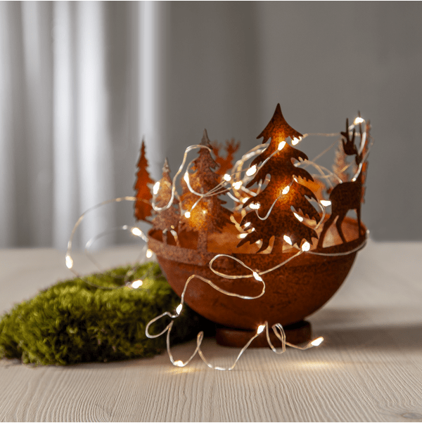 Guirlande Lumineuse Dew Drop 4m Argent De Star Trading - Guirlande lumineuse &agrave; piles avec 40 LED gouttes de ros&eacute;e.