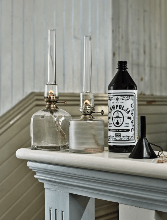 Kerosene lamp elisabeth square Transparent De Strömshaga - Convient à la mèche numéro de pièce 116210 et au tube de brûleur numéro de pièce 121810G.