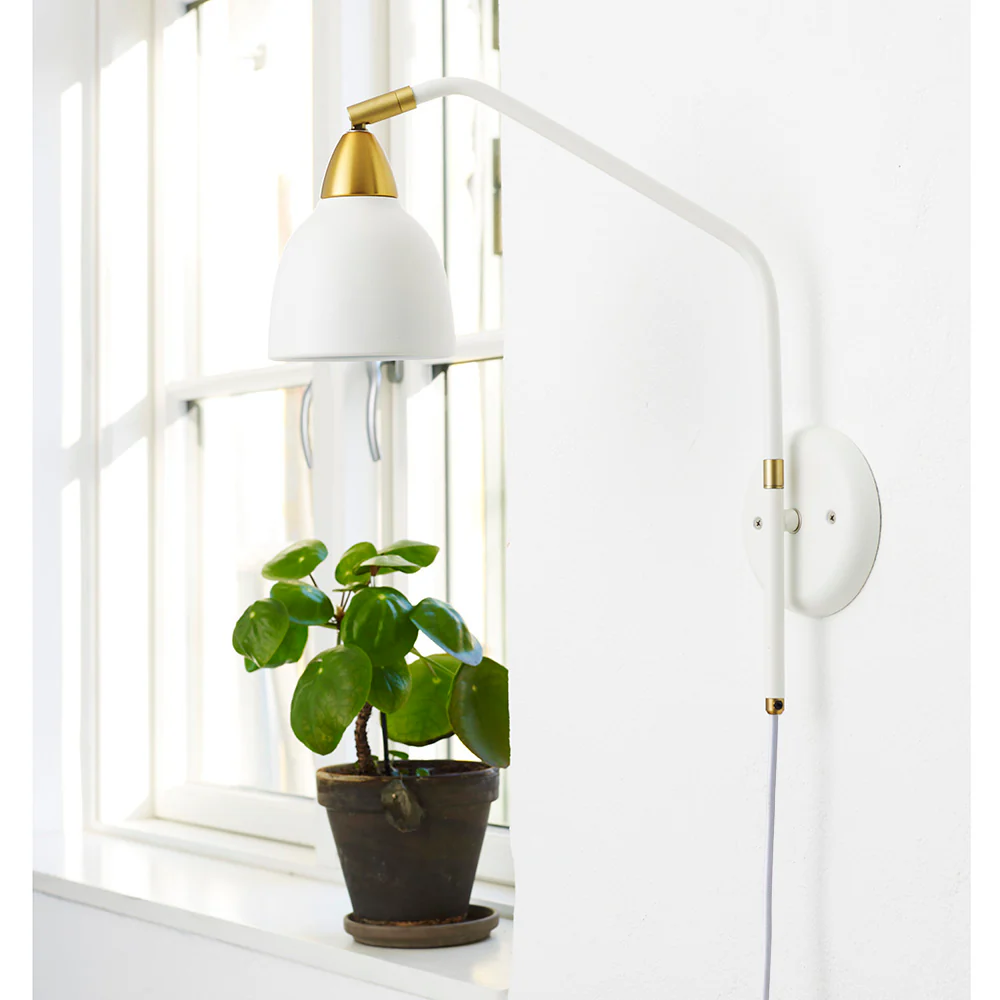 Urban 40cm Blanc applique murale De Superliving - Avec un bras rotatif et un &eacute;cran pouvant pivoter &agrave; 345&deg;.